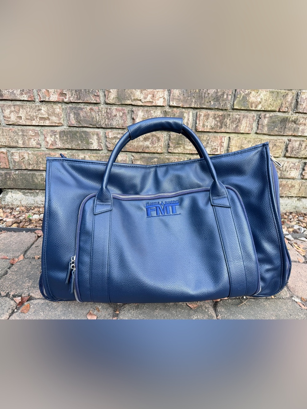 Florida Marine FMI Rolling Travel Duffel Bag Navy Blue 19"
